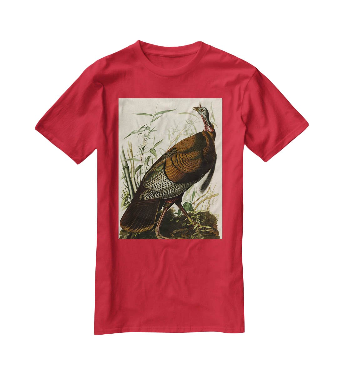 Wild Turkey by Audubon T-Shirt - Canvas Art Rocks - 4