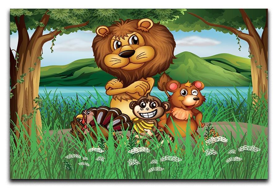 Wild animals in the jungle Canvas Print or Poster - Canvas Art Rocks - 1