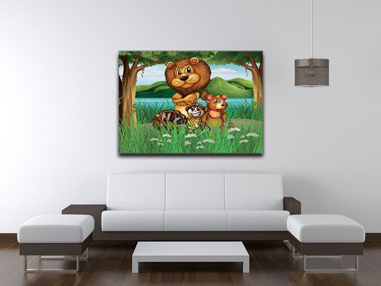 Wild animals in the jungle Canvas Print or Poster - Canvas Art Rocks - 4