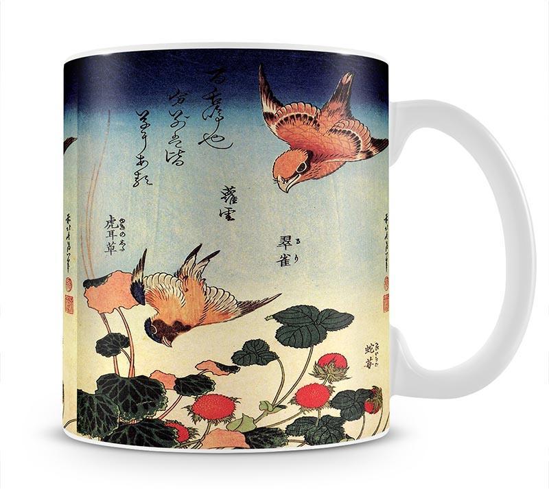 Wild strawberries and birds by Hokusai Mug - Canvas Art Rocks - 1