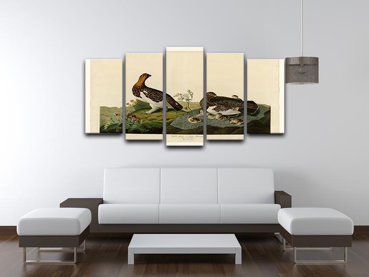 Willow Grouse by Audubon 5 Split Panel Canvas - Canvas Art Rocks - 3