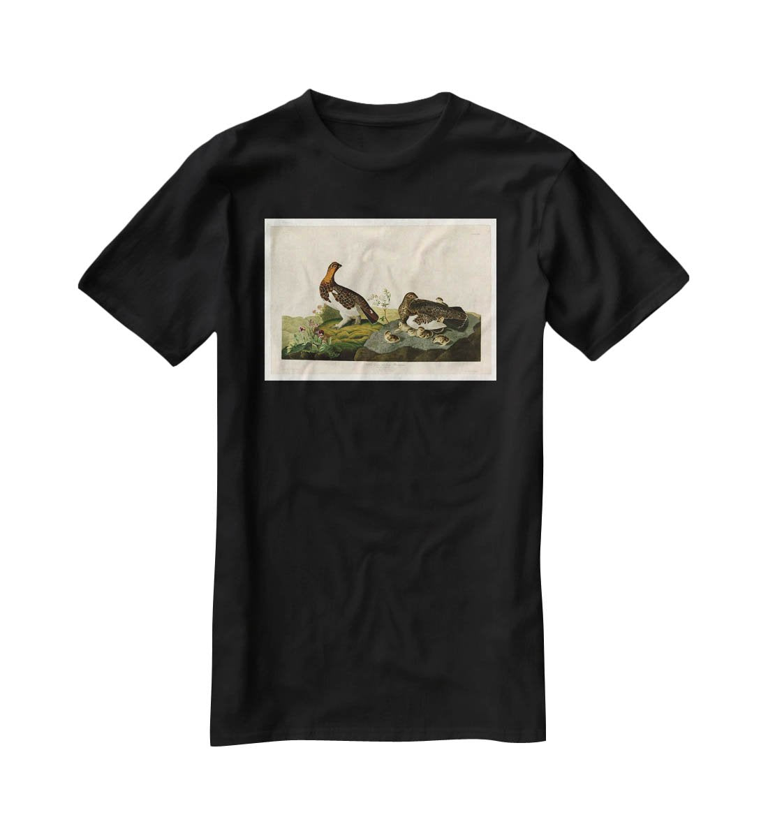 Willow Grouse by Audubon T-Shirt - Canvas Art Rocks - 1