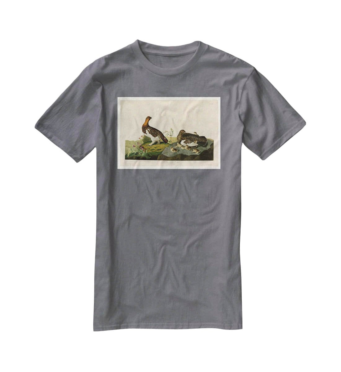 Willow Grouse by Audubon T-Shirt - Canvas Art Rocks - 3