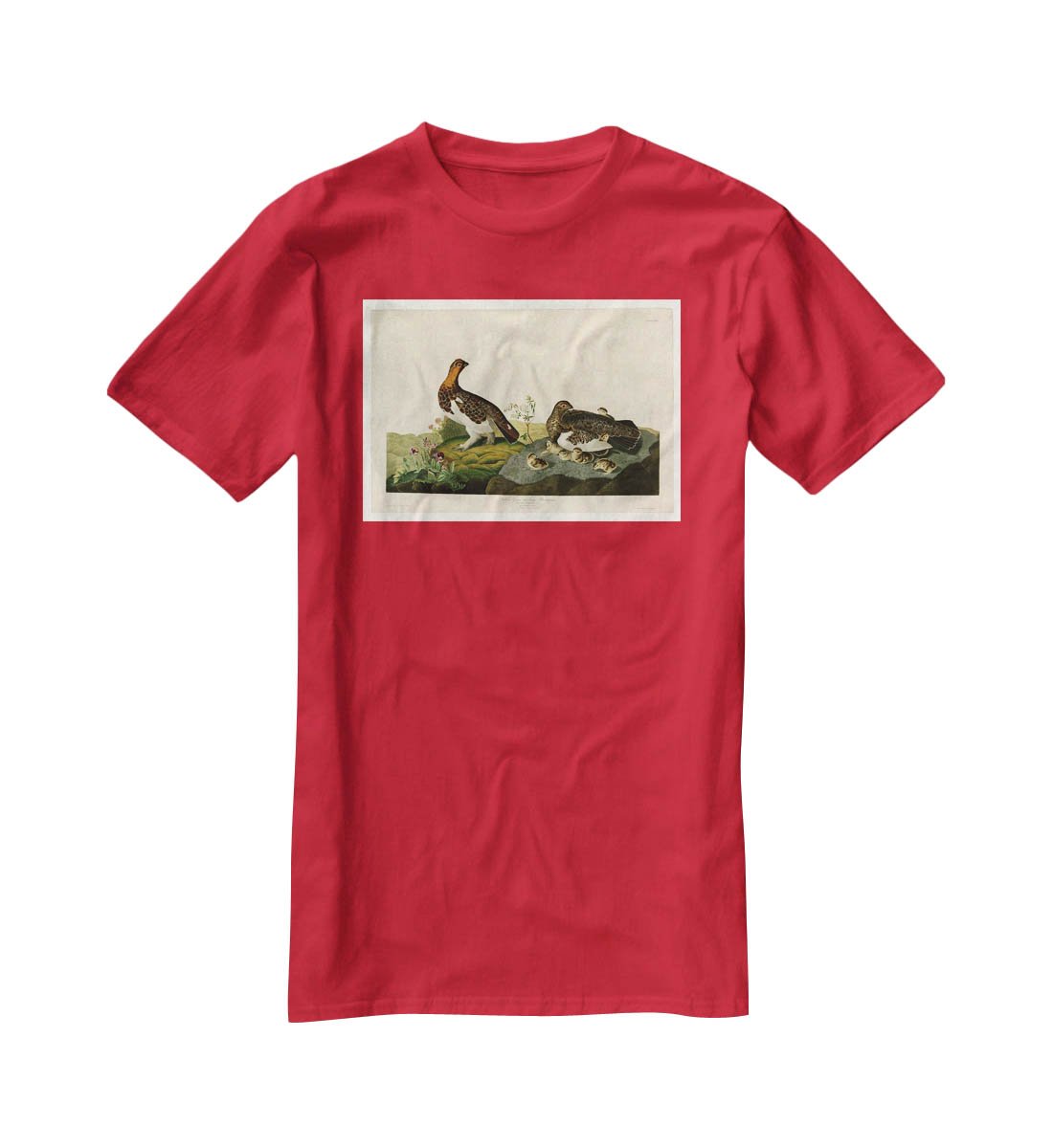 Willow Grouse by Audubon T-Shirt - Canvas Art Rocks - 4