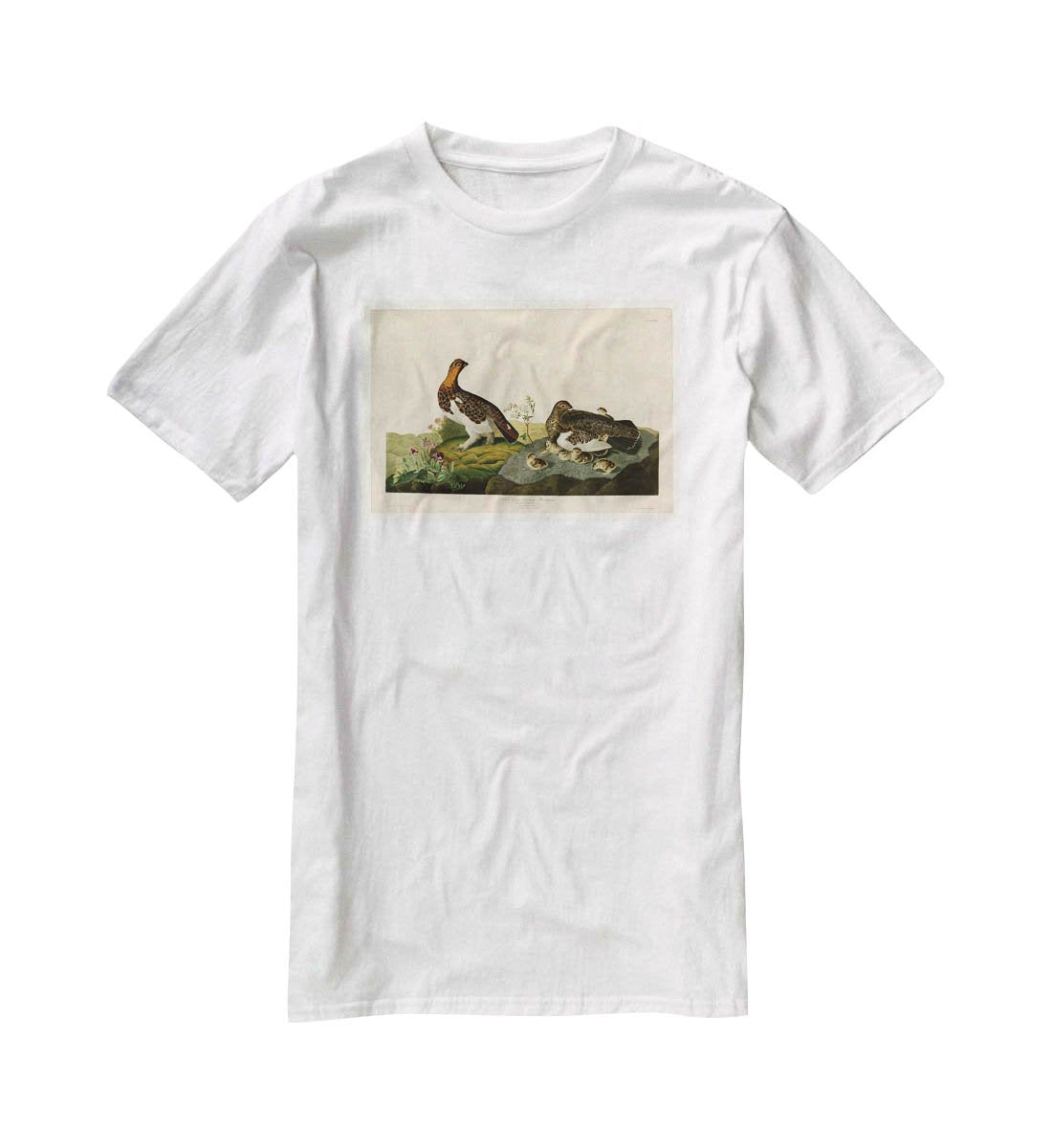 Willow Grouse by Audubon T-Shirt - Canvas Art Rocks - 5