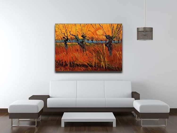 Willows at Sunset by Van Gogh Canvas Print & Poster - Canvas Art Rocks - 4