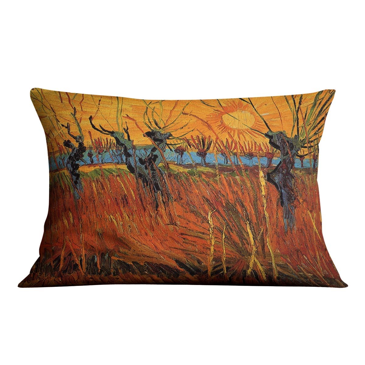Willows at Sunset by Van Gogh Throw Pillow