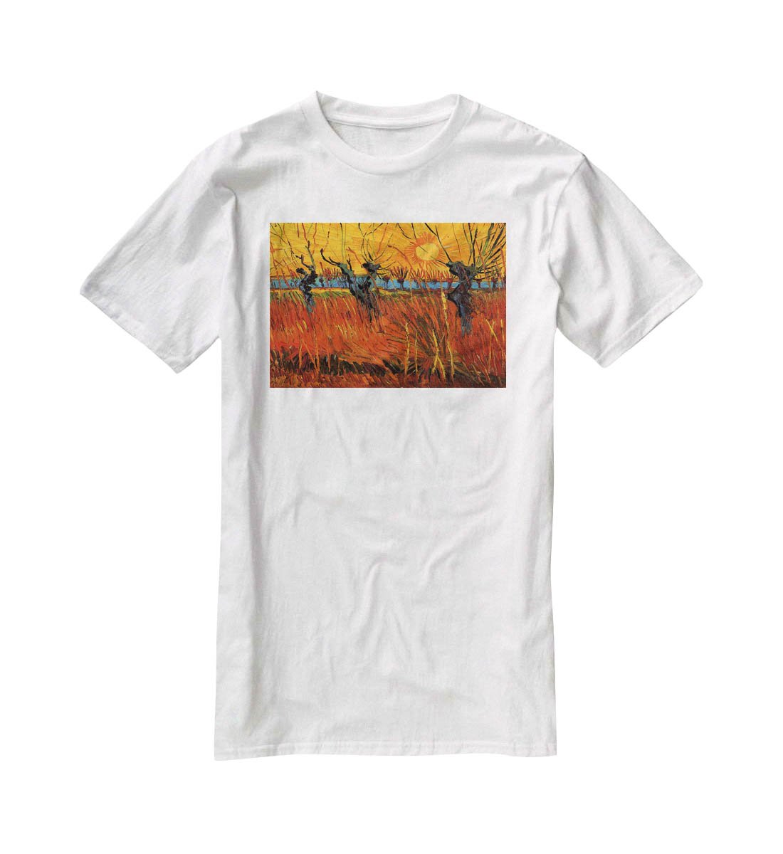 Willows at Sunset by Van Gogh T-Shirt - Canvas Art Rocks - 5
