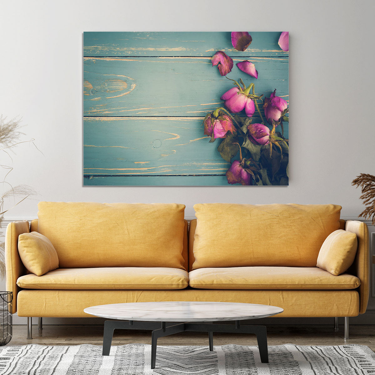 Wilted Flower Vintage Background Canvas Print or Poster - Canvas Art Rocks - 4