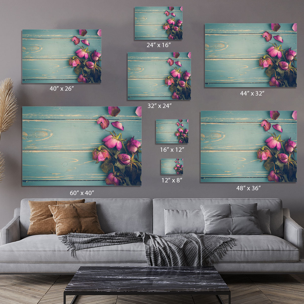 Wilted Flower Vintage Background Canvas Print or Poster - Canvas Art Rocks - 7