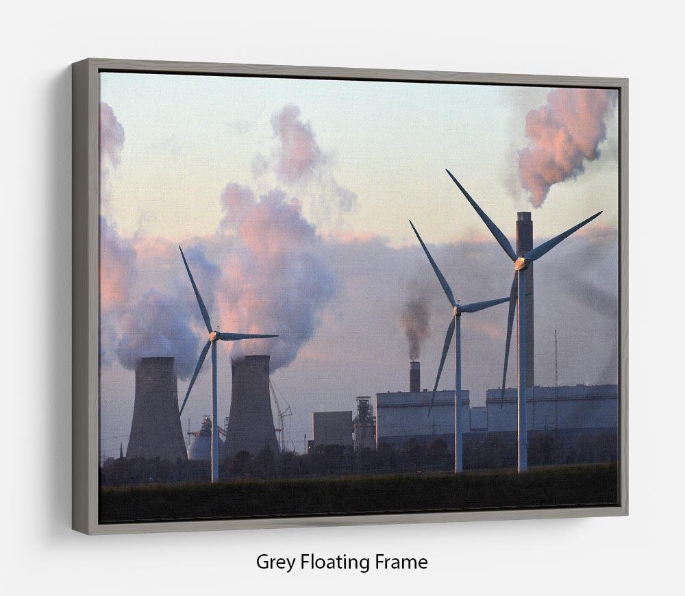 Wind Farm Floating Frame Canvas - Canvas Art Rocks - 3