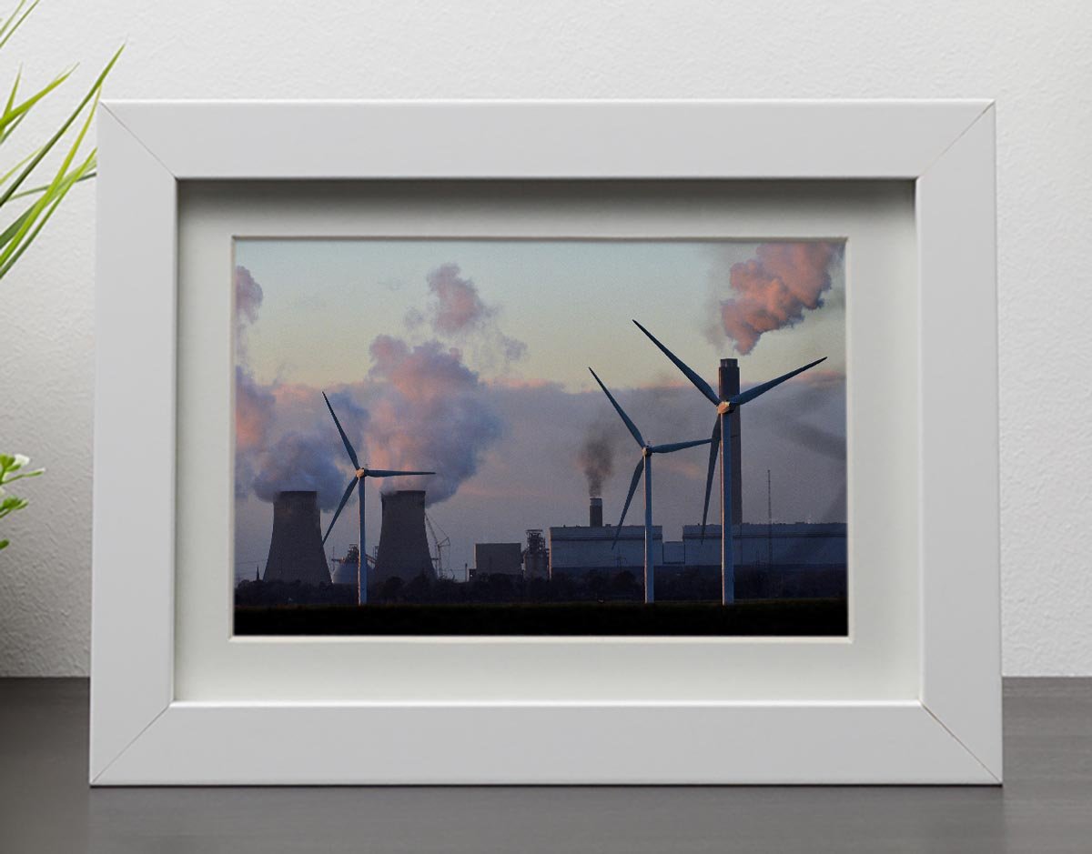 Wind Farm Framed Print - Canvas Art Rocks - 3