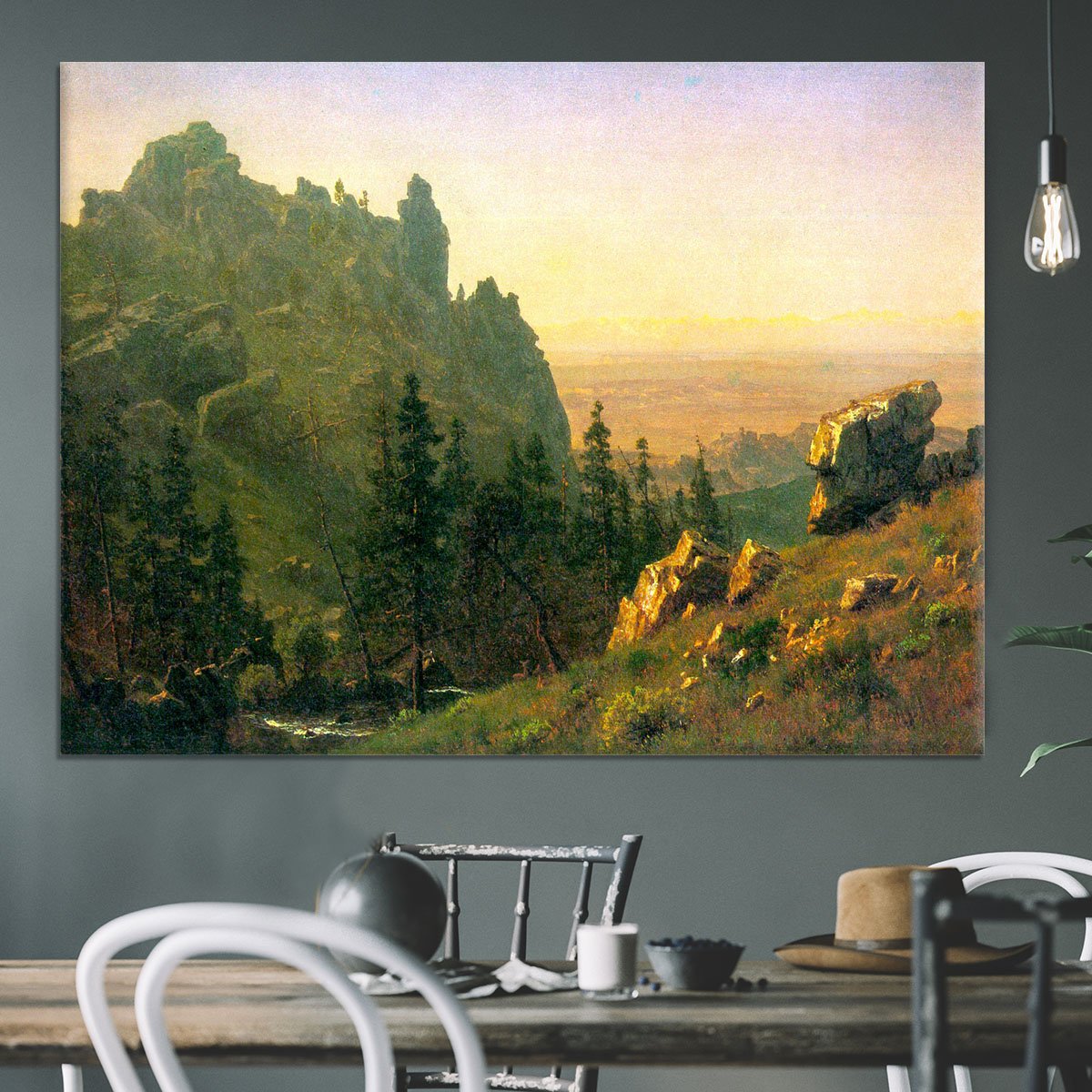 Wind River Country by Bierstadt Canvas Print or Poster