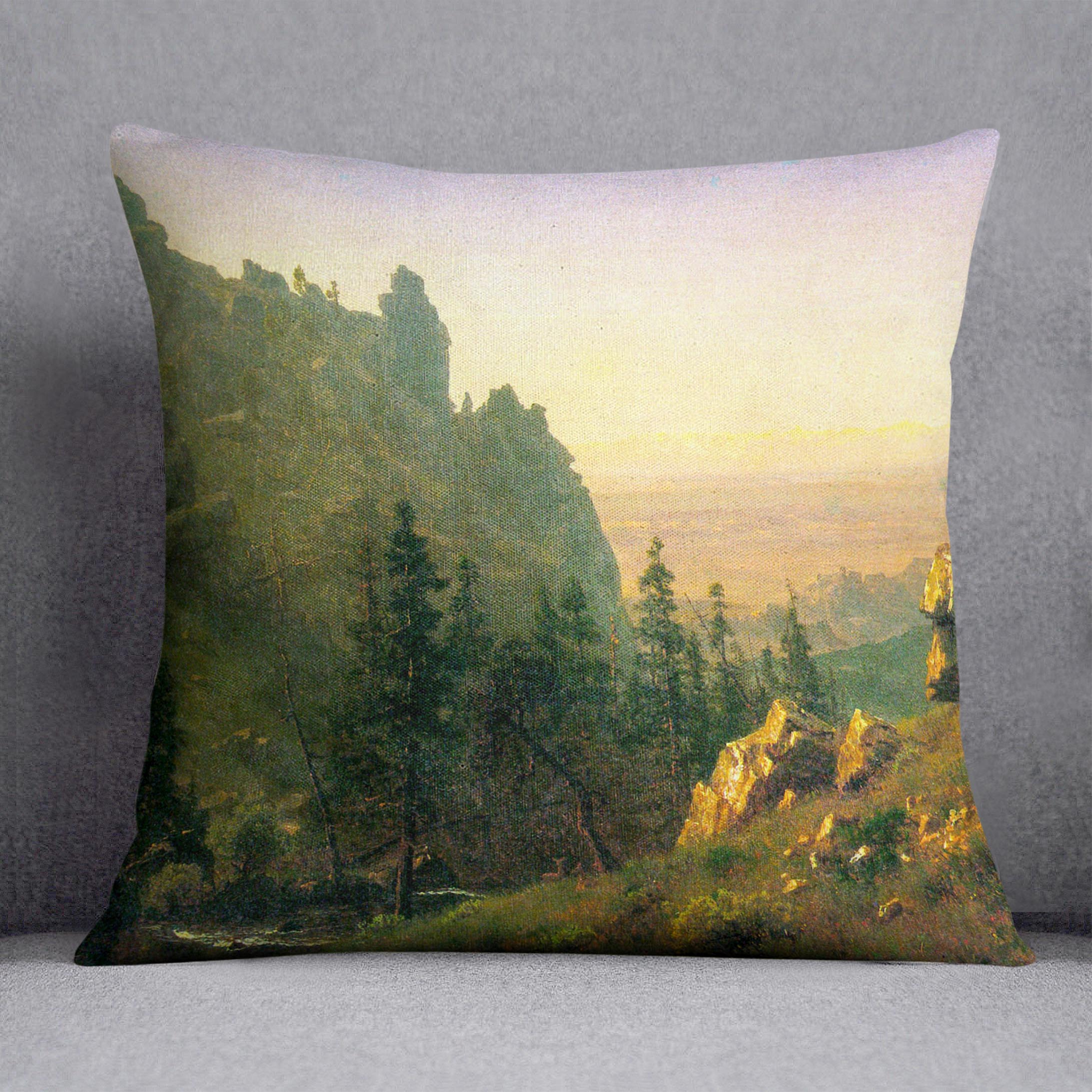 Wind River Country by Bierstadt Cushion - Canvas Art Rocks - 1