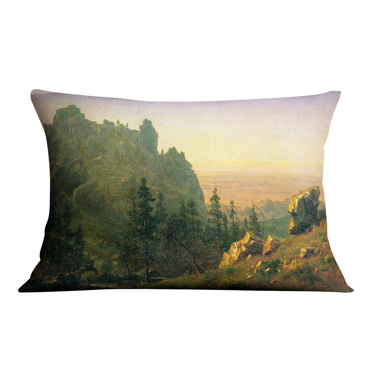Wind River Country by Bierstadt Cushion - Canvas Art Rocks - 4