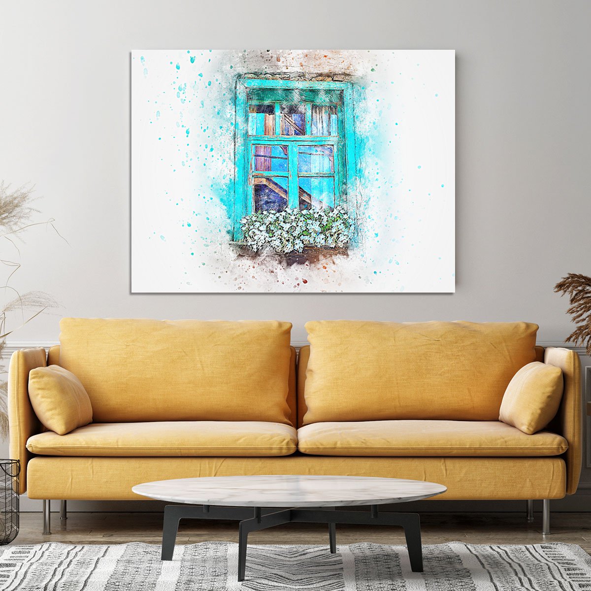 Window Painting Canvas Print or Poster