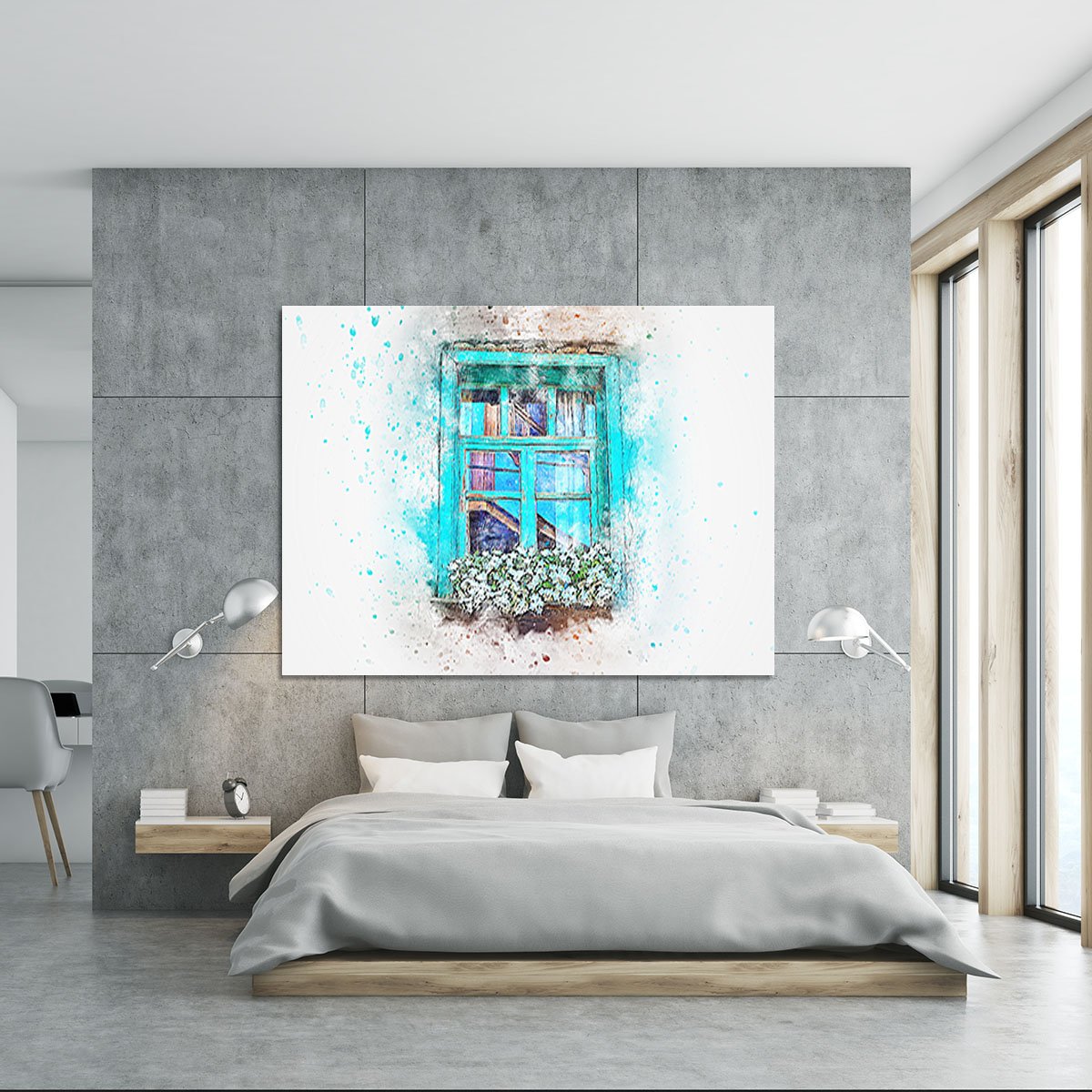 Window Painting Canvas Print or Poster