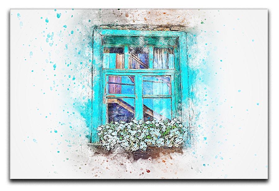 Window Painting Canvas Print or Poster  - Canvas Art Rocks - 1