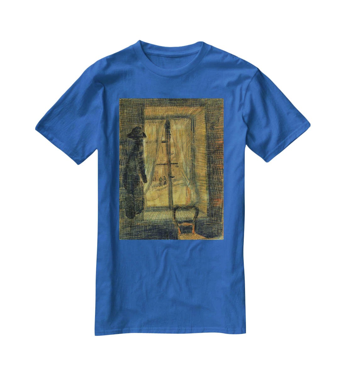 Window in the Bataille Restaurant by Van Gogh T-Shirt - Canvas Art Rocks - 2