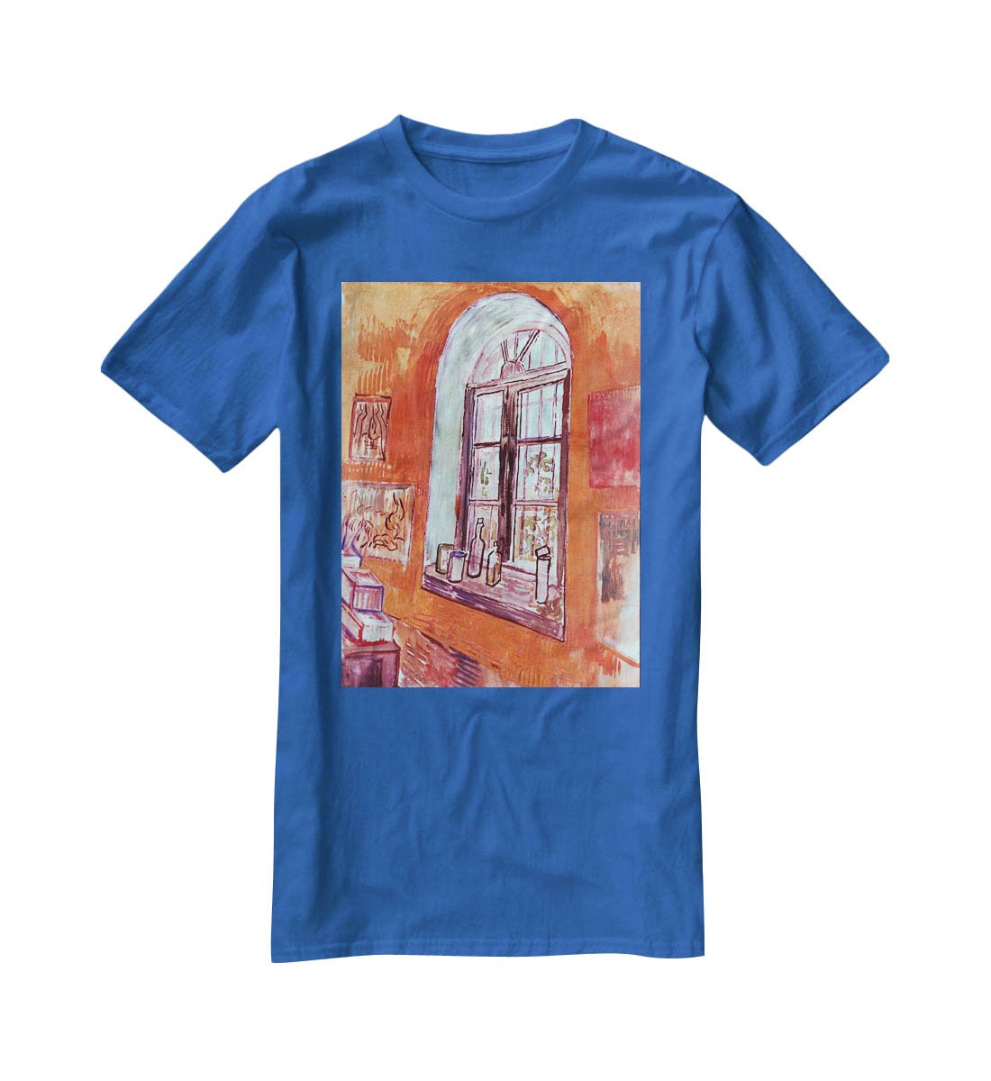 Window of Vincent s Studio at the Asylum by Van Gogh T-Shirt - Canvas Art Rocks - 2