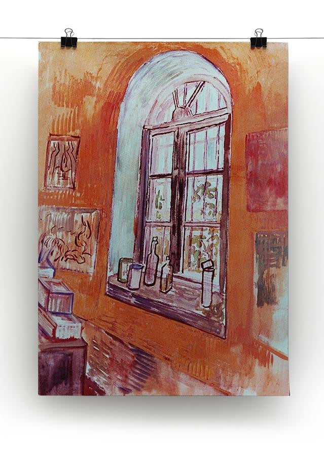 Window of Vincent s Studio at the Asylum by Van Gogh Canvas Print & Poster - Canvas Art Rocks - 2