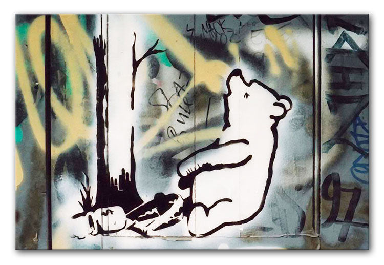 Banksy Winnie the Pooh Print - Canvas Art Rocks - 1
