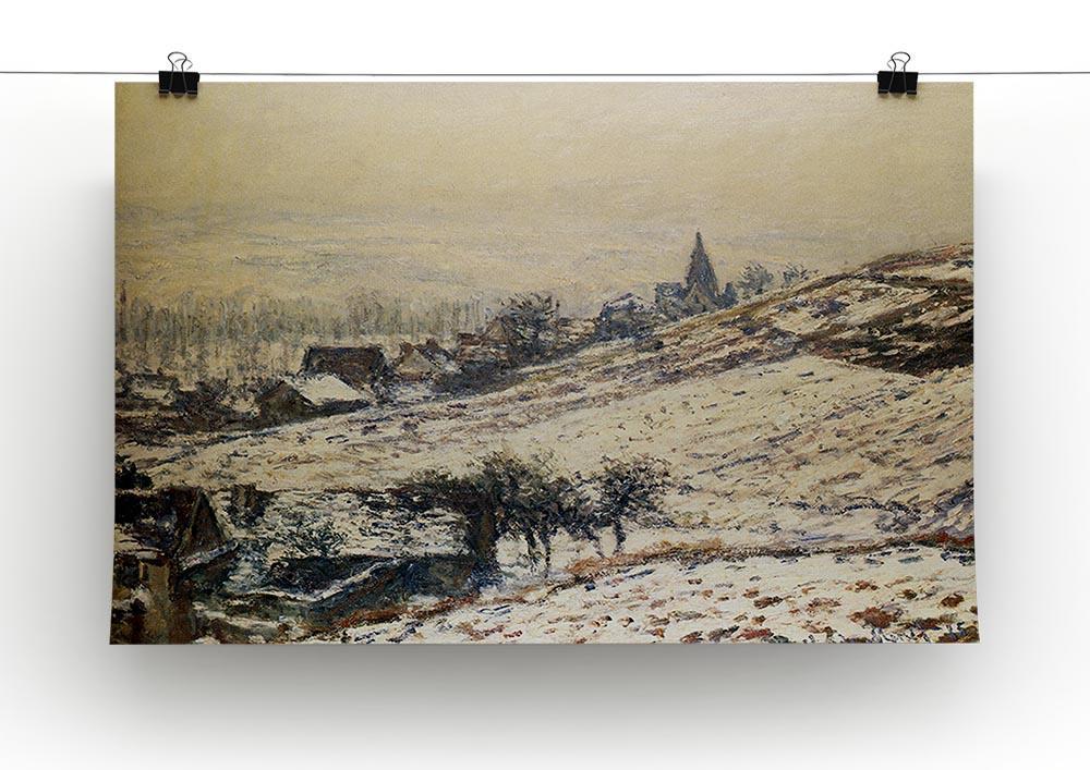 Winter At Giverny 1885 by Monet Canvas Print & Poster - Canvas Art Rocks - 2