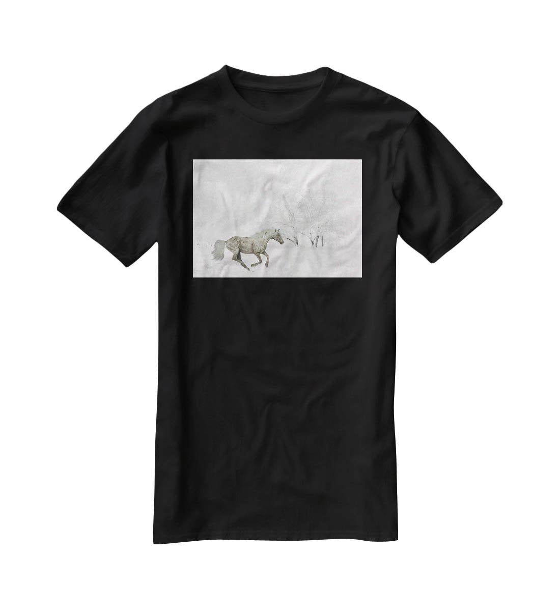 Winter Horse T-Shirt - Canvas Art Rocks - 1