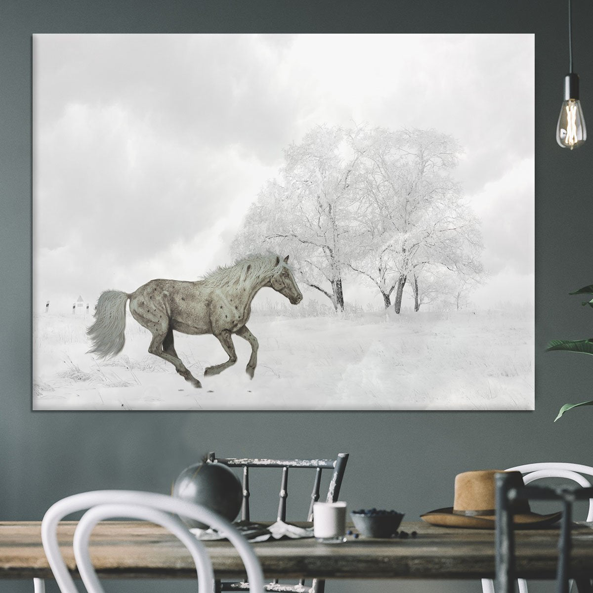 Winter Horse Canvas Print or Poster