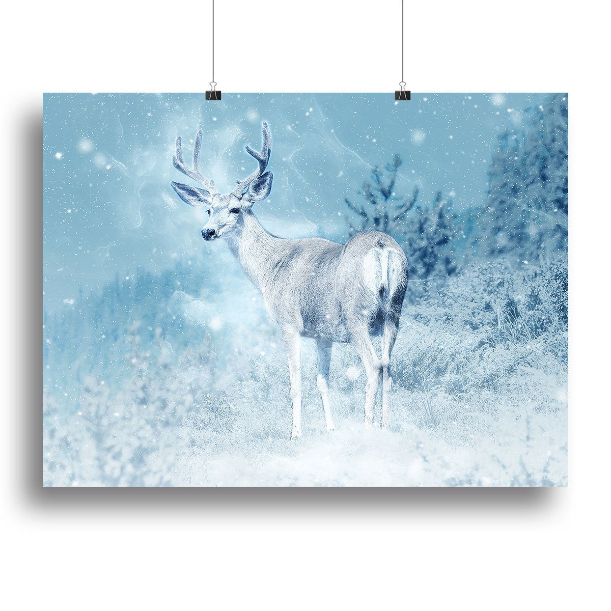 Winter Moose Canvas Print or Poster