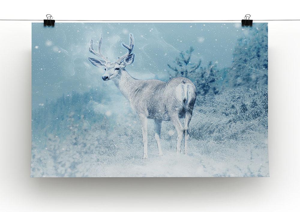 Winter Moose Canvas Print or Poster - Canvas Art Rocks - 2