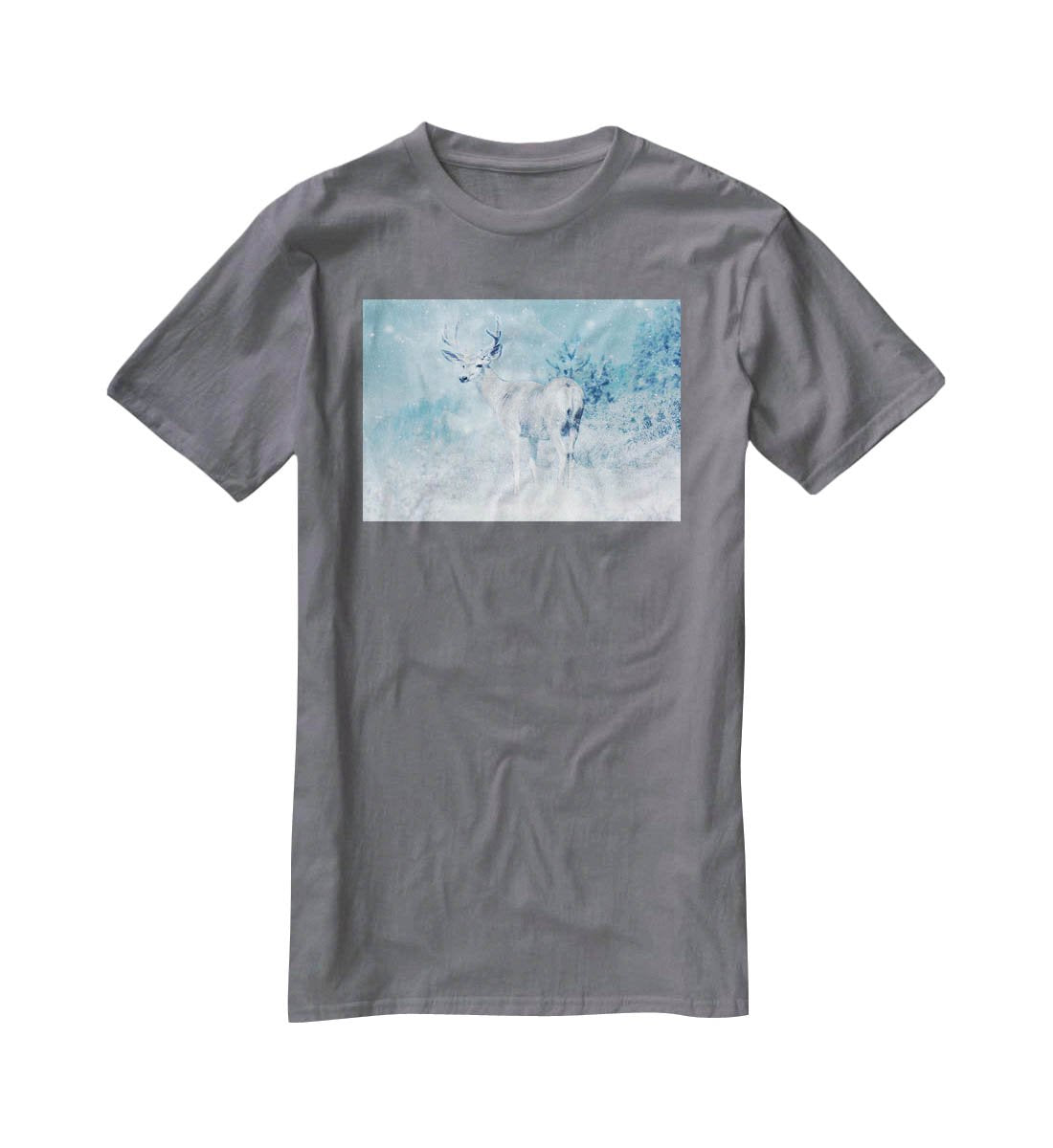 Winter Moose T-Shirt - Canvas Art Rocks - 3