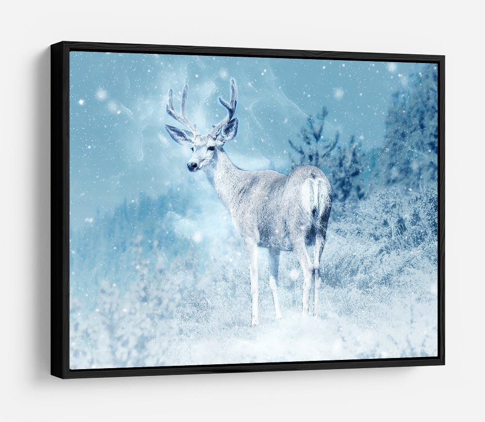 Winter Moose HD Metal Print