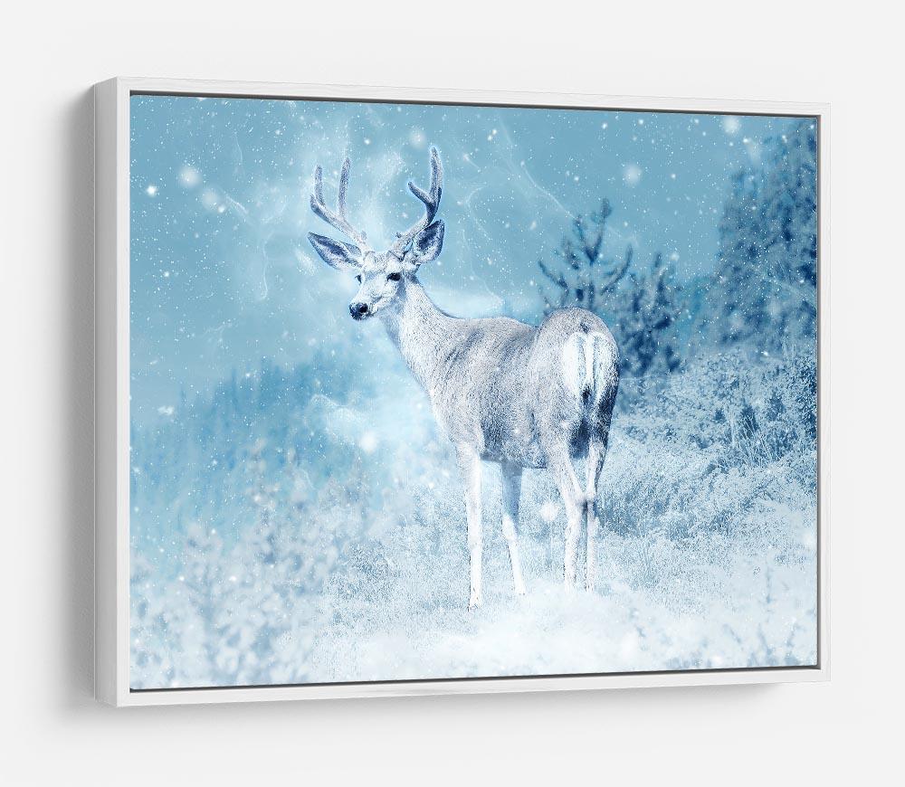 Winter Moose HD Metal Print