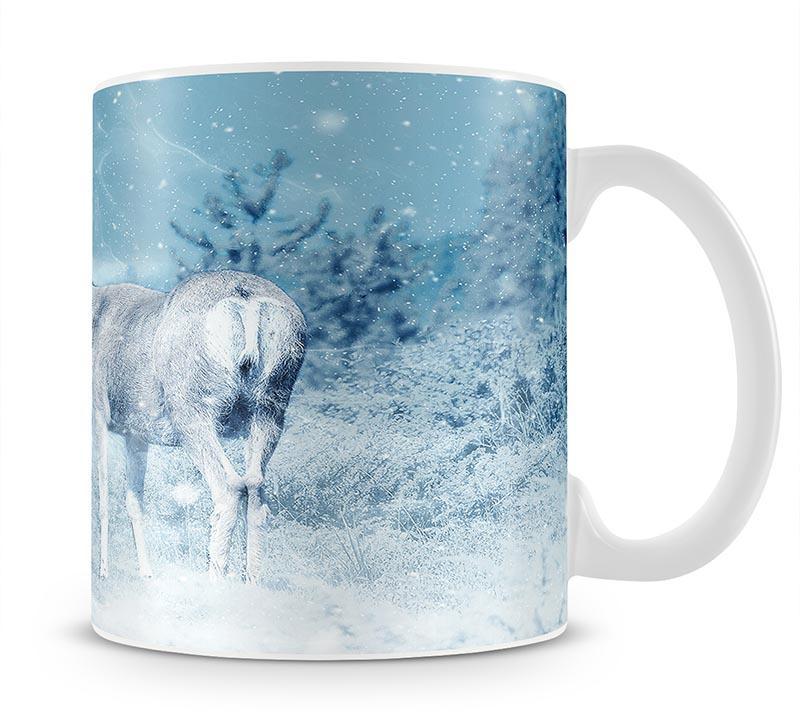 Winter Moose Mug - Canvas Art Rocks - 1