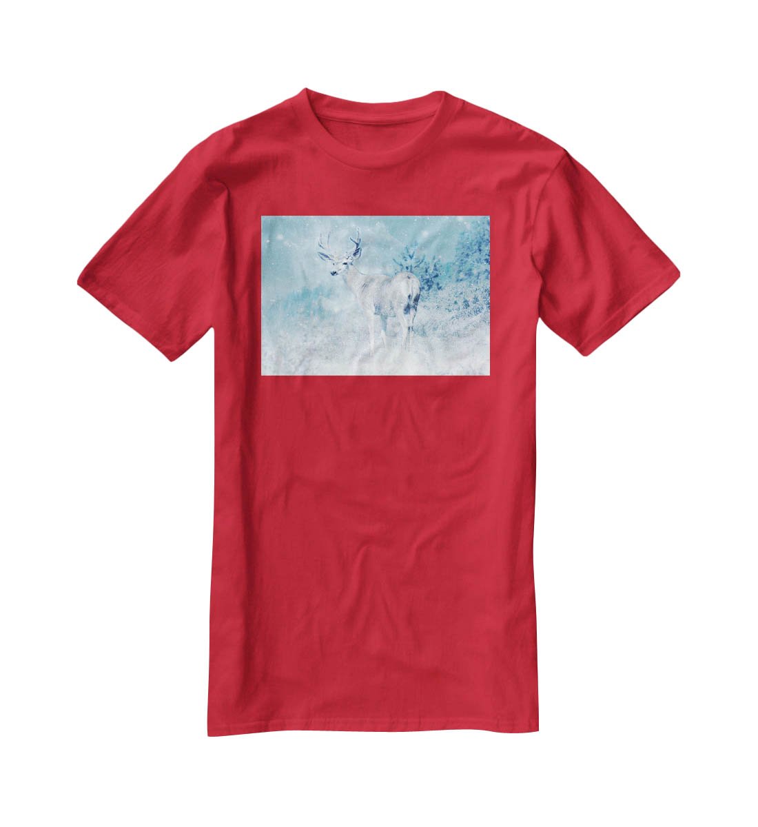 Winter Moose T-Shirt - Canvas Art Rocks - 4