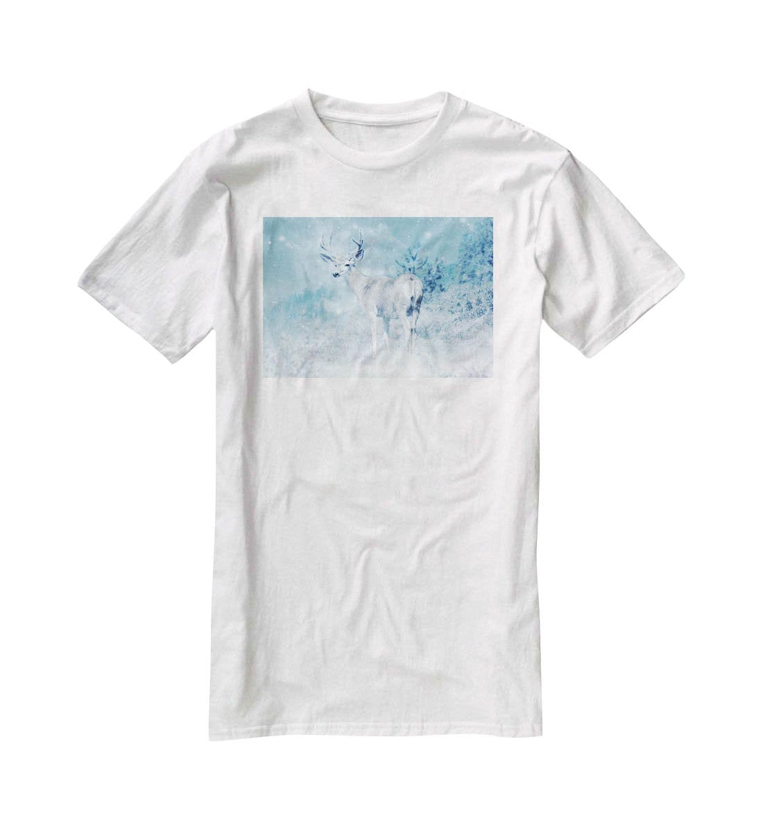 Winter Moose T-Shirt - Canvas Art Rocks - 5