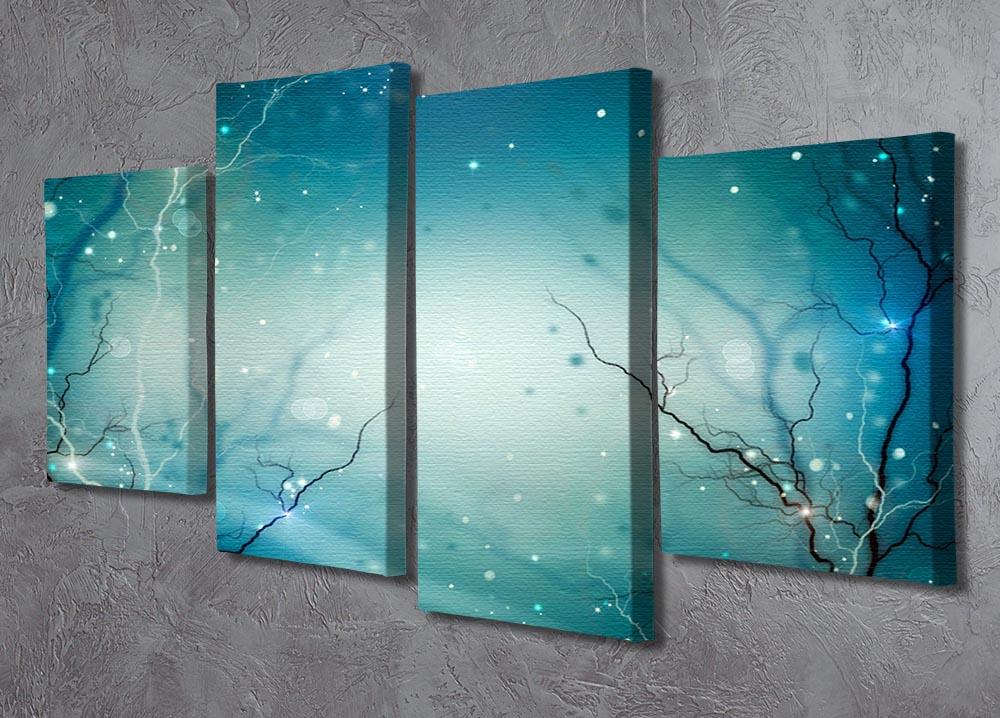 Winter Nature Abstract 4 Split Panel Canvas  - Canvas Art Rocks - 2