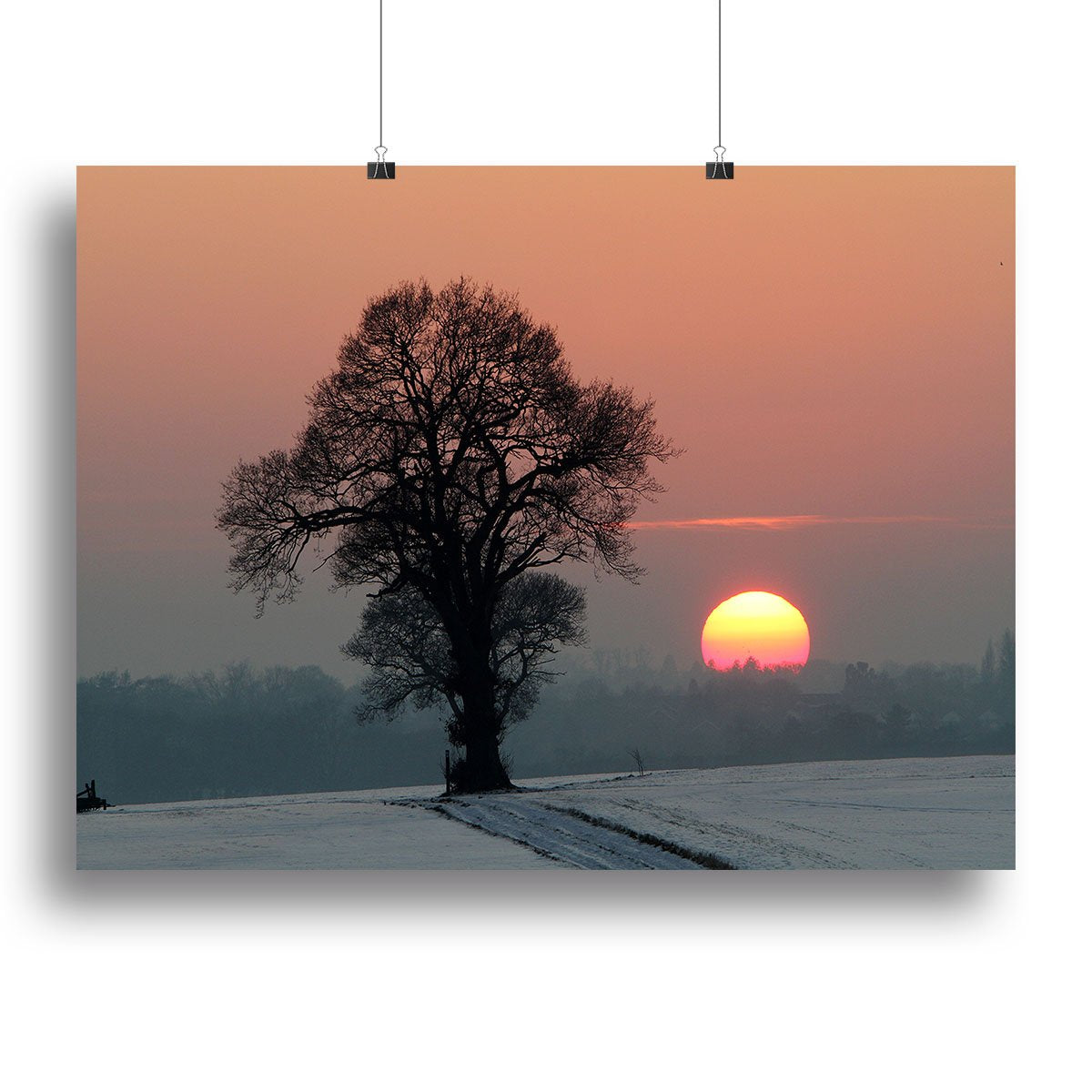 Winter Sunset Canvas Print or Poster