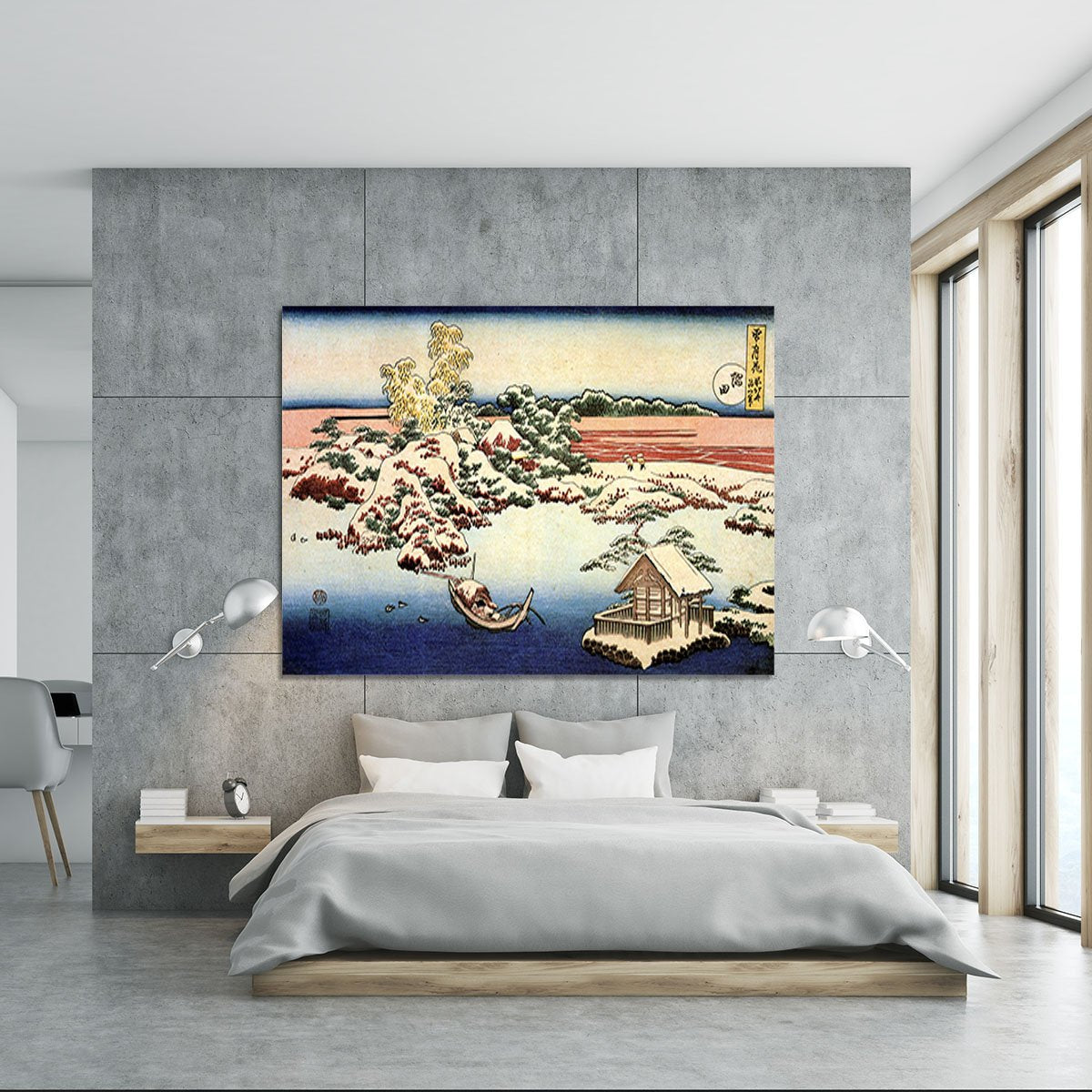 Winter landscape of Suda by Hokusai Canvas Print or Poster