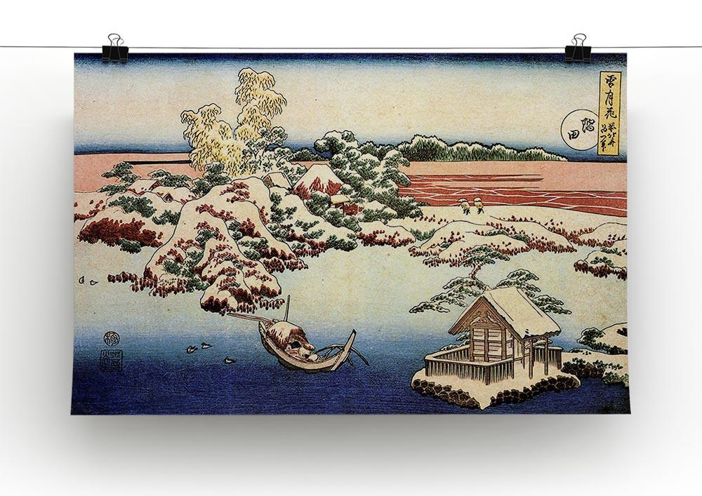 Winter landscape of Suda by Hokusai Canvas Print or Poster - Canvas Art Rocks - 2
