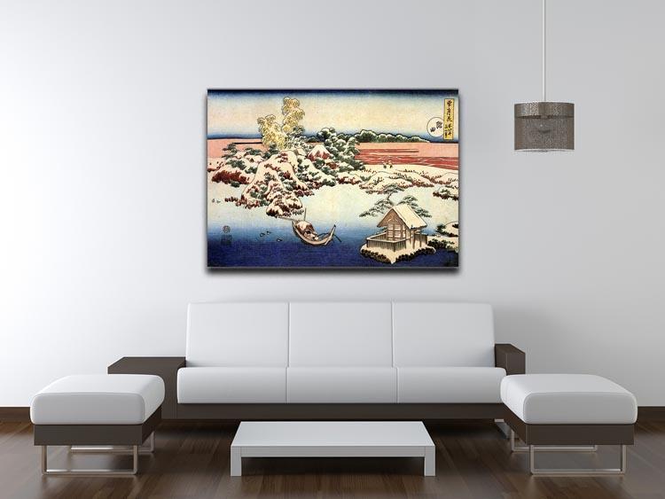 Winter landscape of Suda by Hokusai Canvas Print or Poster - Canvas Art Rocks - 4