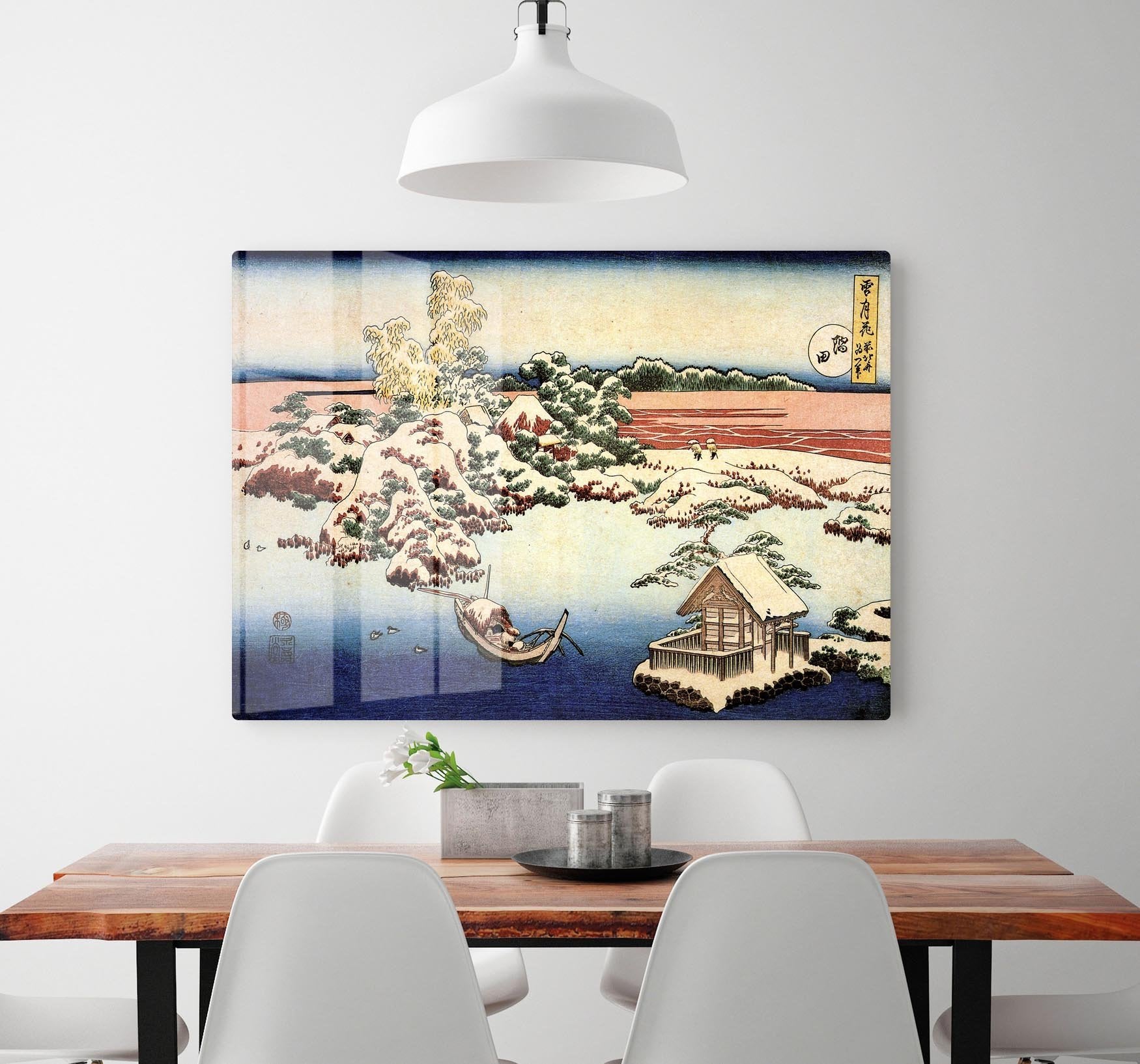 Winter landscape of Suda by Hokusai HD Metal Print