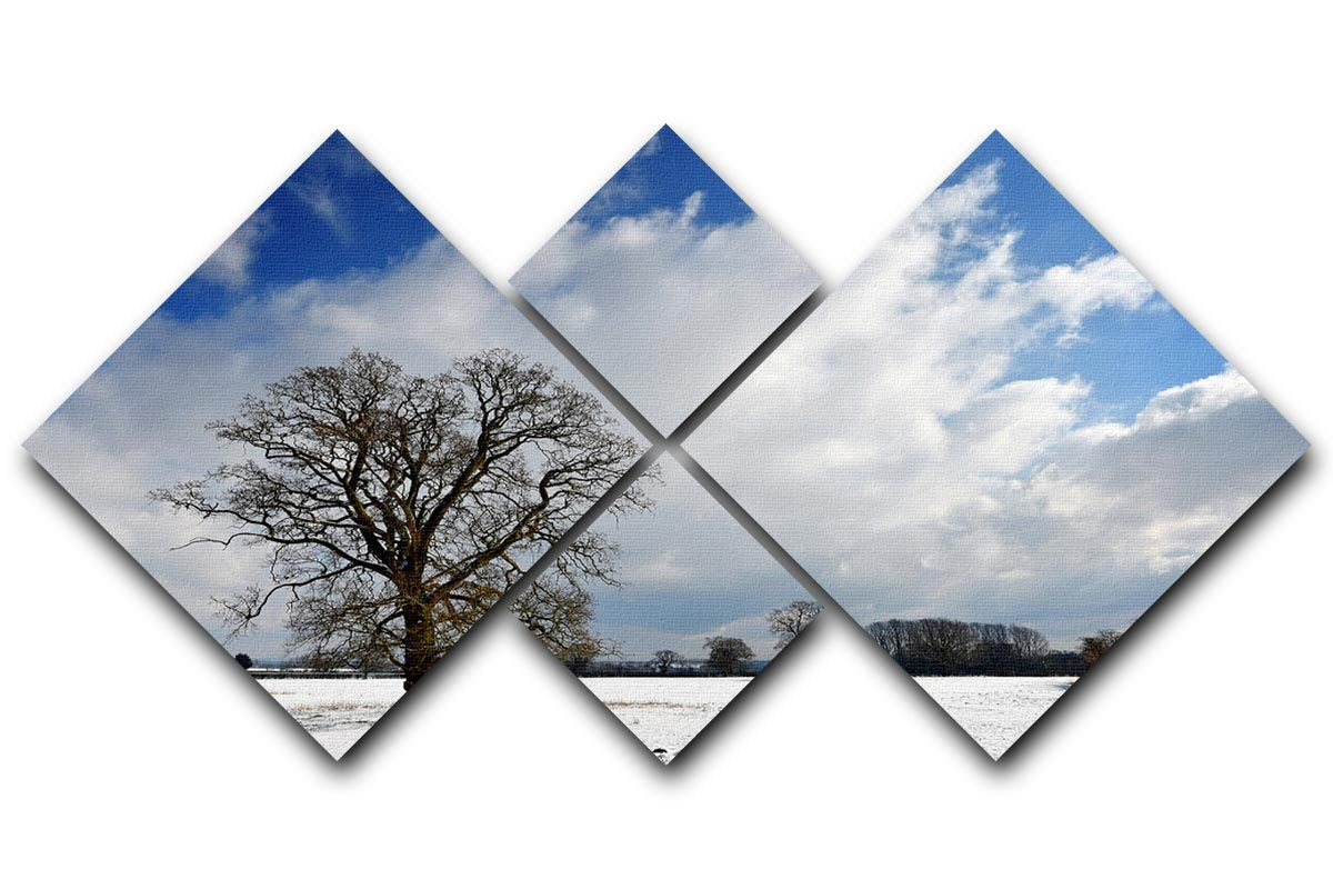 Winters day in wales 4 Square Multi Panel Canvas - Canvas Art Rocks - 1