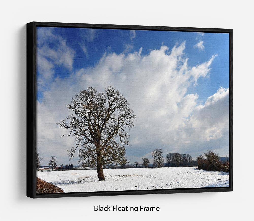 Winters day in wales Floating Frame Canvas - Canvas Art Rocks - 1