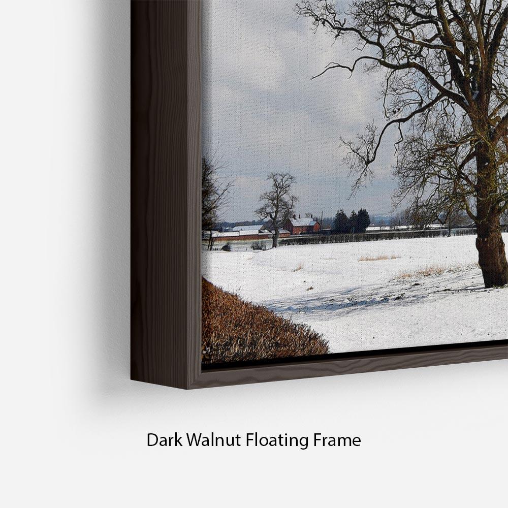 Winters day in wales Floating Frame Canvas - Canvas Art Rocks - 6