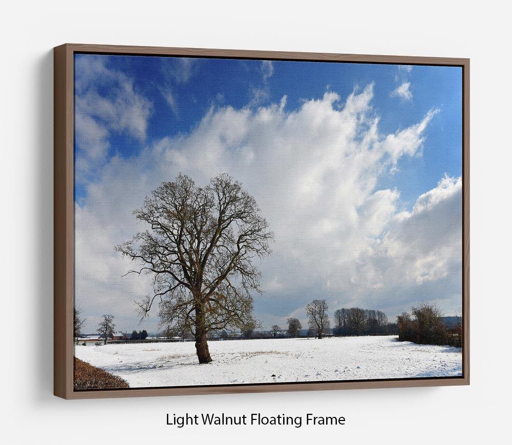 Winters day in wales Floating Frame Canvas - Canvas Art Rocks 7