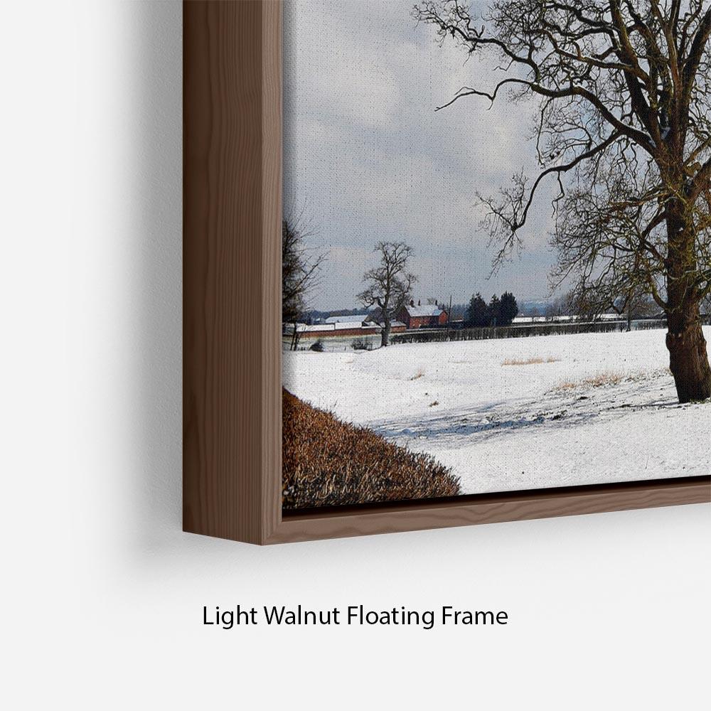 Winters day in wales Floating Frame Canvas - Canvas Art Rocks - 8