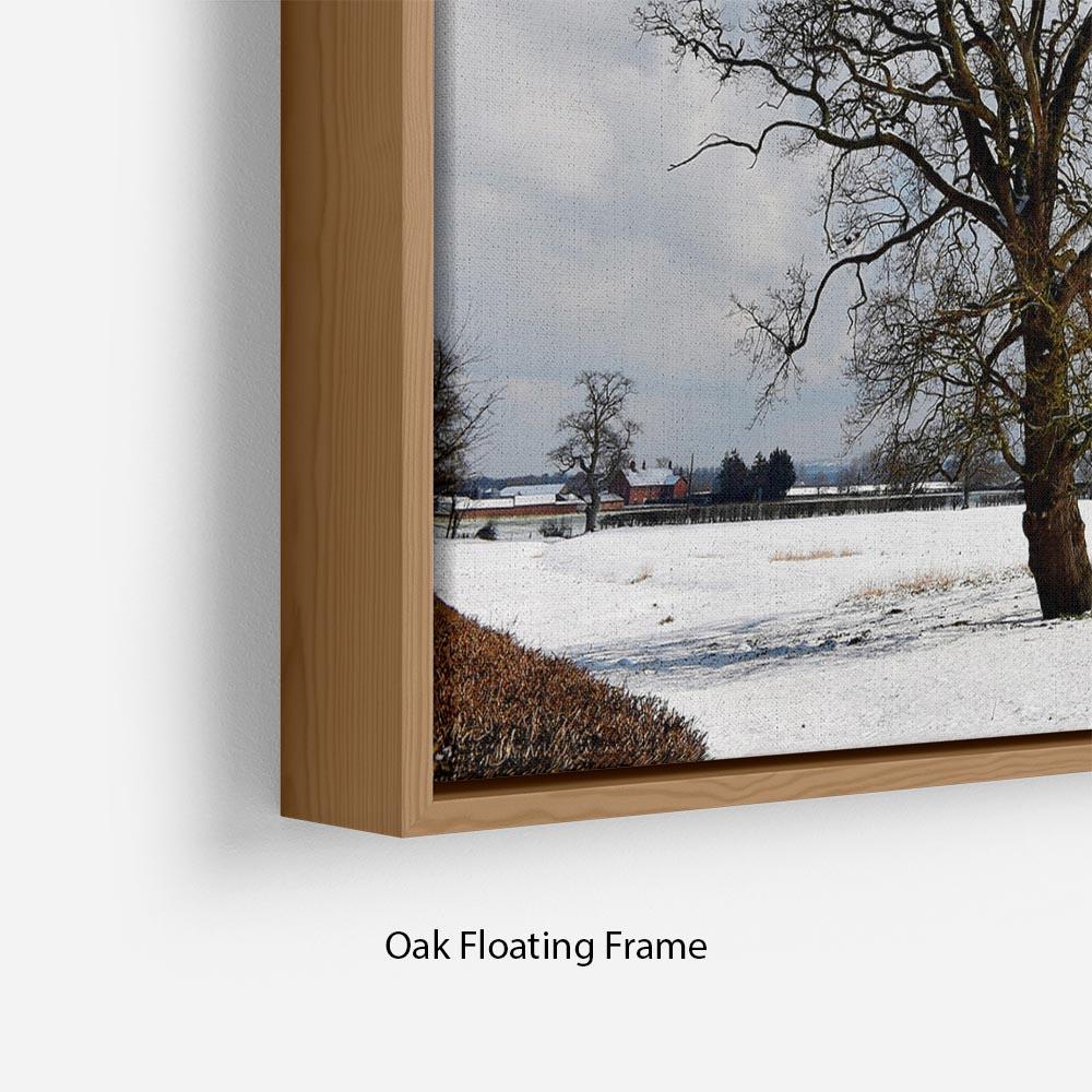 Winters day in wales Floating Frame Canvas - Canvas Art Rocks - 10