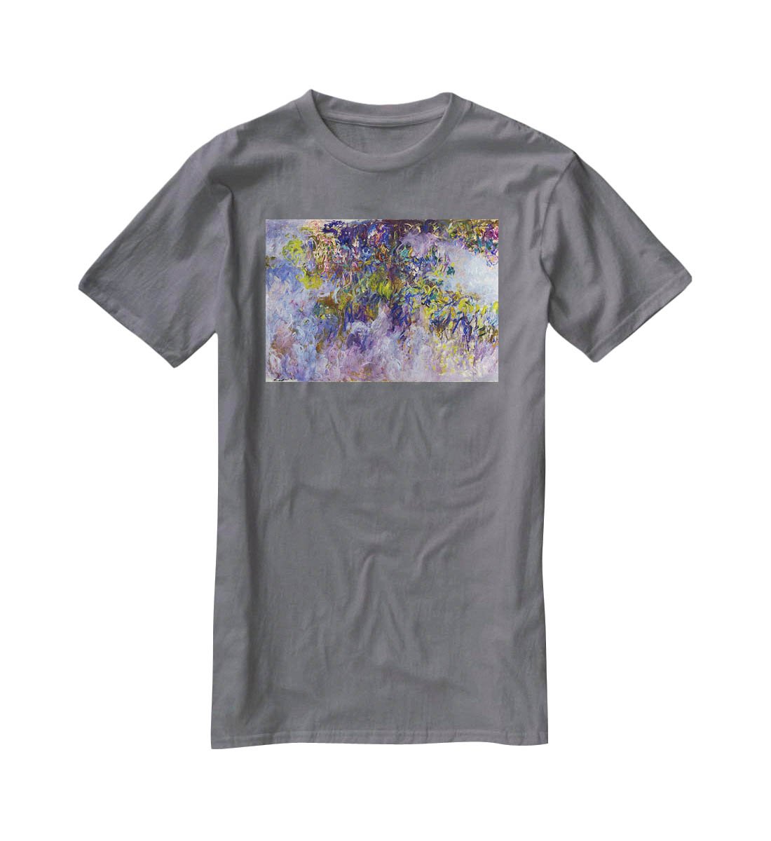 Wisteria 1 by Monet T-Shirt - Canvas Art Rocks - 3